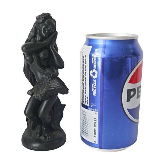 Vintage Hawaiian Island Products Tahitian Dancer Tiki Figurine Black Resin - Picture 6 of 6